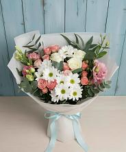 Букет цветов из:  Розы, Лизиантусы и Хризантемы в Мухоршибири