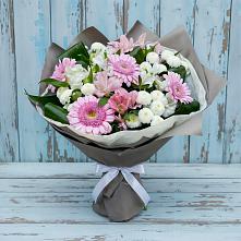 Букет цветов из:  Герберы, Альстромерии и Хризантемы в Мухоршибири