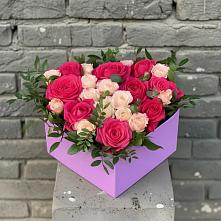 Цветочная композиция из Розы в коробке в Мухоршибири