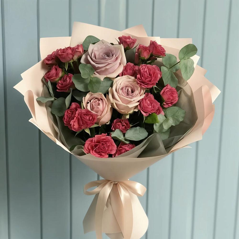 Букет цветов из: Гвоздики и Розы в Мухоршибири