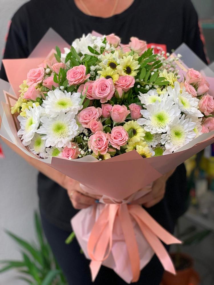 Букет цветов из: Розы и Хризантемы в Мухоршибири