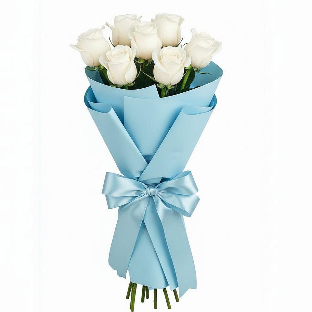 Букет 7 белых роз Проуд в Мухоршибири