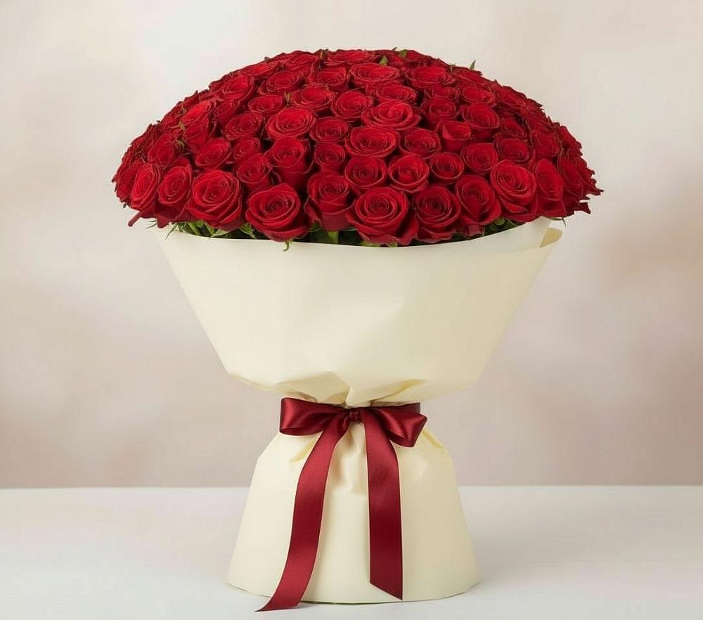 Букет 101 Красная роза Милано в Мухоршибири