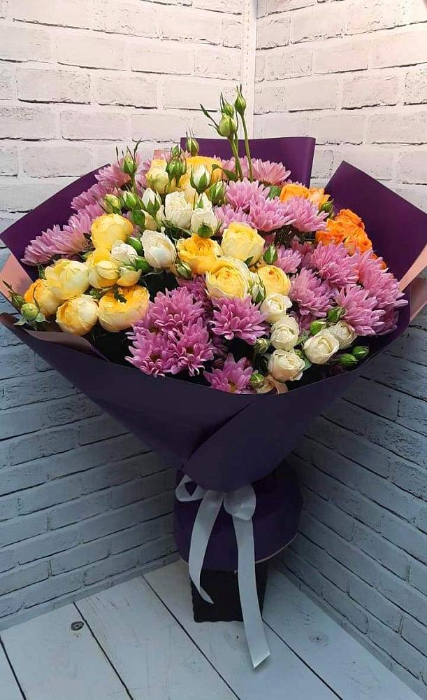 Букет цветов из: Хризантемы и Розы в Мухоршибири