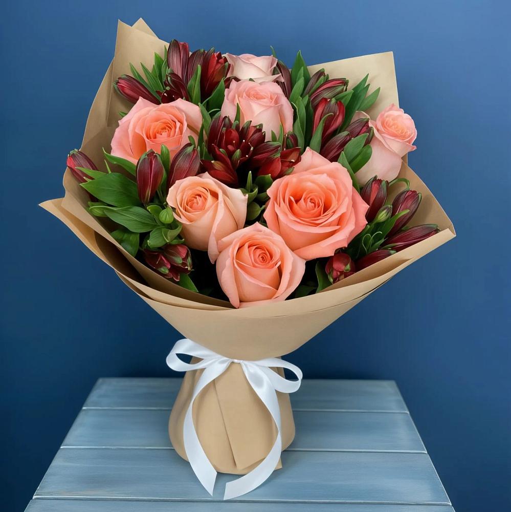 Букет цветов из: Розы и Альстромерии в Мухоршибири