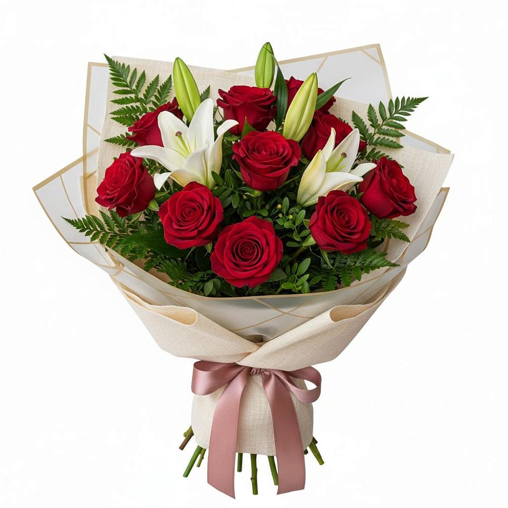 Букет цветов из: Лилии и Розы в Мухоршибири