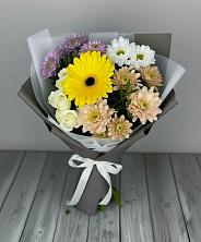 Букет цветов из:  Розы, Герберы и Хризантемы в Мухоршибири