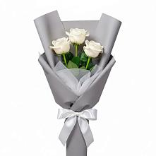 Букет 3 белые розы #REPLACE_PRED# Мухоршибири