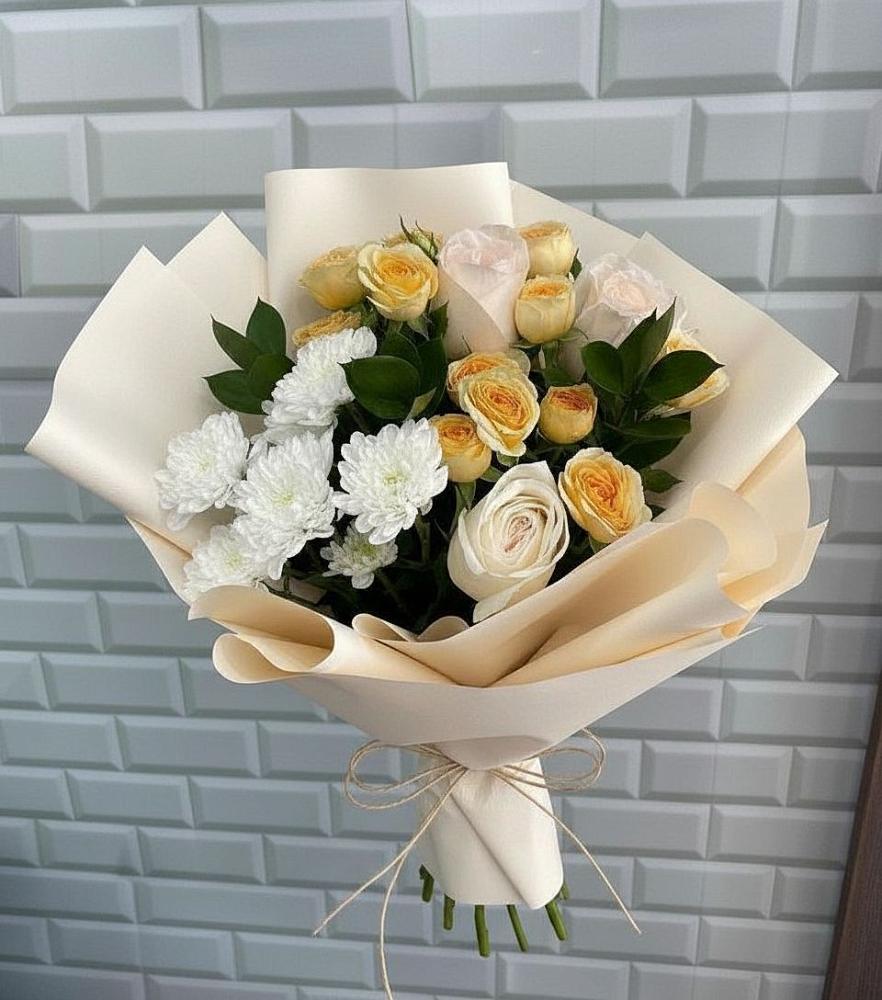 Букет цветов из: Розы и Хризантемы в Мухоршибири