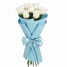 Букет 7 белых роз Проуд в Мухоршибири