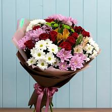 Букет цветов из:  Розы, Хризантемы и Альстромерии в Мухоршибири