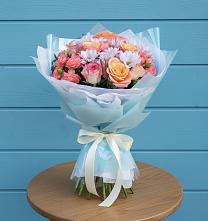 Букет цветов из:  Хризантемы и Розы #REPLACE_PRED# Мухоршибири