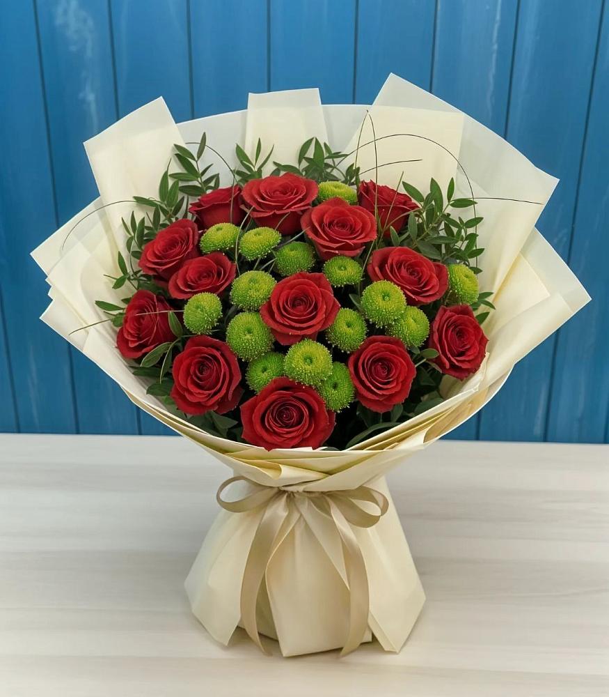 Букет цветов из: Розы и Хризантемы в Мухоршибири