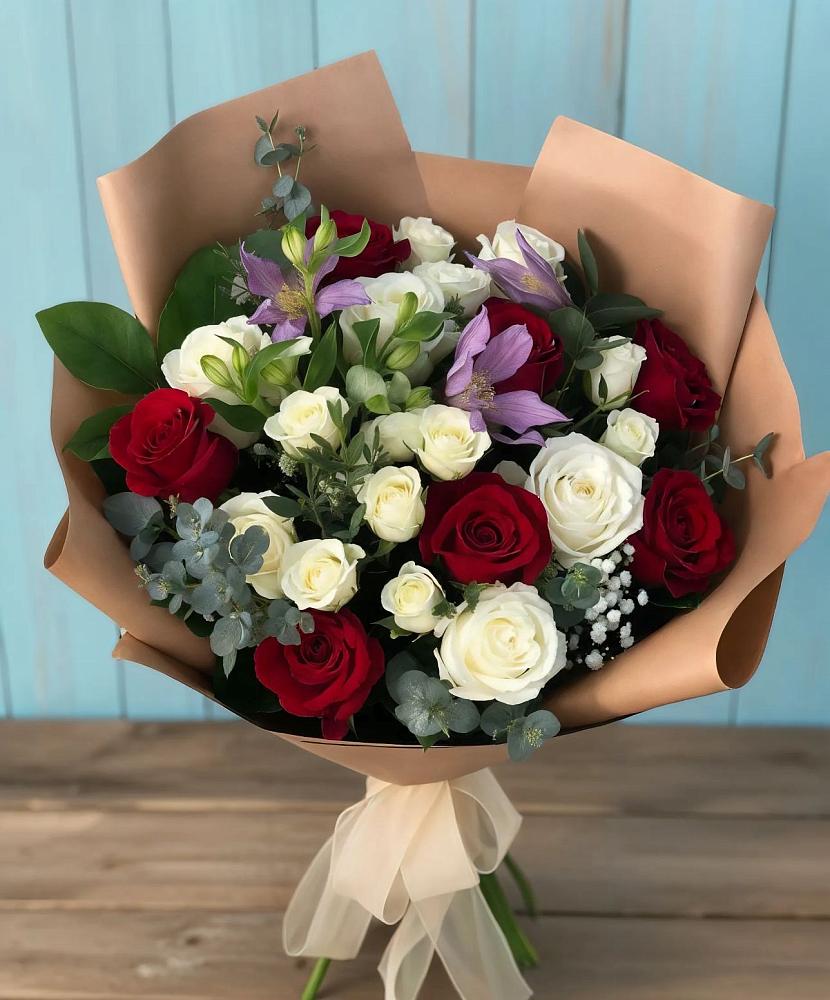 Букет цветов из: Розы и Альстромерии в Мухоршибири