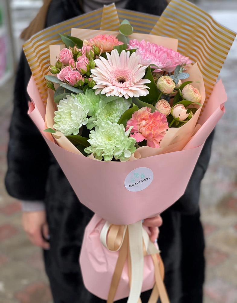 Букет цветов из: Герберы, Хризантемы и Розы в Мухоршибири