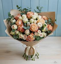 Букет цветов из:  Альстромерии и Розы в Мухоршибири