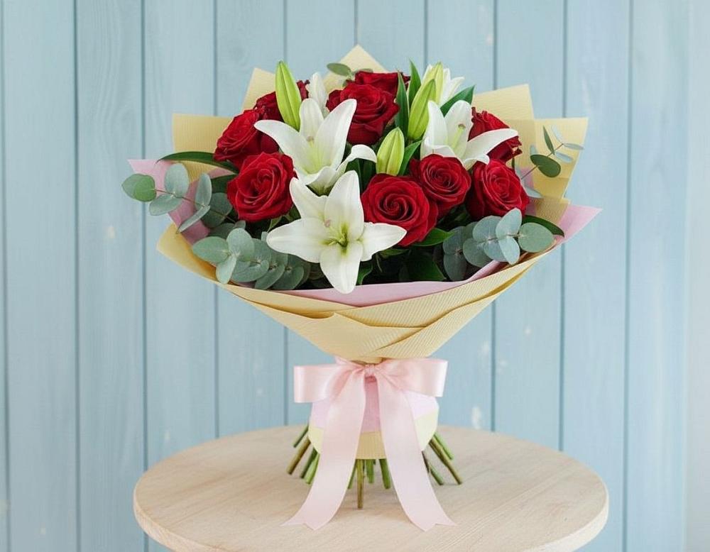 Букет цветов из: Лилии и Розы в Мухоршибири